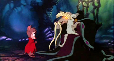 Secret of NIMH movie still - Brisby + Nicodemus